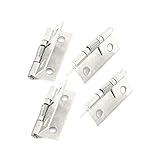 Saim家具キャビネットメタルばねドアヒンジ1.5インチシルバートーン4個