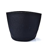 Ruier-tong　不織布プランター 　植物栽培バッグ　植え袋 　丸い布袋　園芸用 フェルト　花　植物　苗　通気性　浸透性　耐久性　1ガロン　ブラック