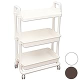 Doric ワゴン フラットタイプ 3段 全2色 ホワイト [ エステワゴン ネイルワゴン 美容室ワゴン キッチンワゴン マルチワゴン サイドワゴン キャスターワゴン キャスター付き インテリア 収納 ウッド 業務用 プラスチック 軽量 サ