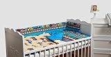 6 pieces BABY BEDDING SET to fit cot bed 120x60cm, nursery, toddler (pattern: planes and cars) by 36