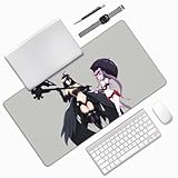ZHIBUJIANG ゲーミングマウスパッド、大型マウスパッド、キーボード・ノートパソコン対応、ブルー (オーバーロード)