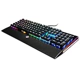 CyberpowerPC Skorpion K2 CPSK303 RGB メカニカルゲーミングキーボード Kontact ™ レッド (リニア) メカニカルスイッチ付き、ブラック。