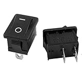ロッカースイッチ，SODIAL(R) 10ｘAC 6A/250V 10A/125V 2はんだラグオン/オフミニボートロッカースイッチ
