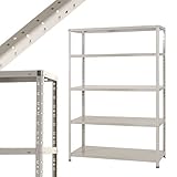 KT-2 幅120×奥行45×高さ180cm 5段 ホワイトグレー 150㎏/段