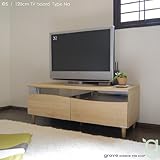 ES 幅120cm テレビ台 テレビボード tｖ台 国産 日本製 木製 TVボード 北欧 家具 テイスト ローボード リビングボード 32型 grove カラー ナチュラル NA 120