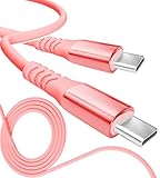 13カラー 4長さ PD急速 15W 60W 100W 100％シリコン 超高耐久 USB-A Type-C to Type-C【inklink Japan公式】充電ケーブル iPhone 充電コード USB-C 機器対応 急速充電 PC/パソコン/ノートパソコン/iPhone/iPad/Android (Type-C to Type-C PD60W, ラズベリー, 2m)