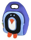Dabbawalla Bags (Kitchen) Cold Feet Penguin Kids Washable Lunch Tote Bag, Blue/Black/Orange/White [並