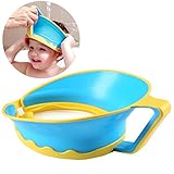 シャンプーハット シャワーキャップ シャワー用防水帽　ベビー　キッズ　子供用　耳のシールド付き　サイズ調節可能 (ブルー)