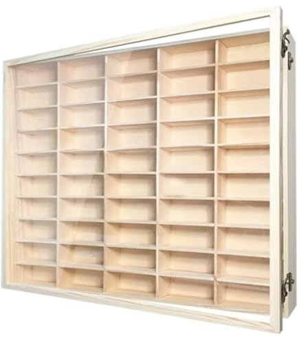 Amazon.co.jp: Jumei ミニカーケース 木製 透明アクリル扉 壁掛け