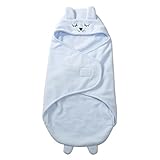 perfk ベビー寝袋　ベビーおくるみ　赤ちゃん寝袋　コットン　柔らかい　通気性　全４色　 - 青