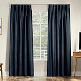 Sun Zero コロンビア 1級遮光 防音 断熱 洗えるカーテン ネイビー 100x200cm 2枚組