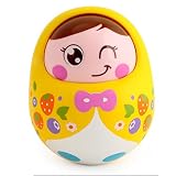 XDOBO Mini Japanese Daruma Doll Nod Daruma人形赤ちゃん教育玩具Lovely Girl Darumaキュートタンブラー(イエロー)