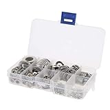 B Blesiya フラットワッシャーキット　平座金　ステンレススチール　580個入り（m2-m12）　修理工具