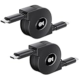 Cable Matters USB Type Cケーブル 1m 巻き取り式 USB Type C巻き取り充電ケーブル 高出力 3A 急速充電 2本セット 巻き取り充電ケーブル, データ転送 480Mbps USB2.0