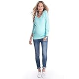 Seraphine セラフィン マタニティトップ Shiloh ロングラインマタニティナーシングジャンパー サイズXL ミント 授乳対応