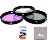 72mm Multi-Coated 3 Piece Filter Kit (UV-CPL-FLD) For Sony HDR-FX7 3-CMOS Sensor HDV High-Definition