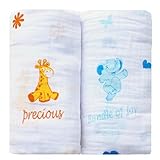 Bayboo Organic Cotton Muslin Baby Blankets by Bayboo