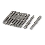 uxcell スクリュードライバービット　スパナースクリュードライバービット　マイナス　10本入り