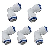Malida 3 / 8 " x3 / 8 "チューブプッシュフィットユニオンエルボクイック接続RO水フィルタ継手( Pack of 5 )