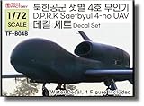 トリファクトリー 1/72 現用 北朝鮮 セッビョル-4 戦略偵察ドローン デカールセット (プラッツ・RQ-4用) プラモデル用デカール TF-B04B