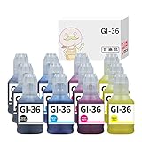 【エコッテ】 Canon (キヤノン/キャノン)用 GI-36 互換インクボトル 4色×3組 合計12個 ギガタンクシリーズ GX7030 GX4030 GX7130 GX6030 GX6530 GX5130 GX5030 GX5530