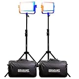 Dracast DRP-LK-2x500-BG 2 X LED500 バイカラーキット ゴールドマウントバッテリープレート付き (ブルー)