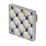 Wisdom石4206sn-db Cocoサテンニッケルでダークブルークリスタルキャビネットノブ、1 – 5 / 32 "