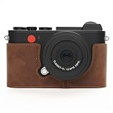 [恵＼イーサン] TP Original Leica CL 専用 オープナブルタイプ ハンドメイド本革 ボディケース 互換 電池交換便利 底面開閉 ハンドメイド本革ハーフカメラケースバッグカバー (褐色)