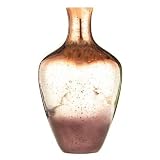 Essential D?cor Entrada Collection Two Tone Antique Vase, 12.5 by 6.5-Inch, Silver [並行輸入品]