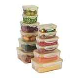 honey-can-do kch-03827 Foodコンテナsnap-lock 12 Piece Set & # 44 ;クリア