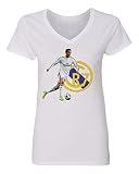 Cristiano Ronaldo Real Madrid cr7サッカーレディースVネックTシャツ M