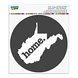 ウェストバージニアWVホームステートソリッドダークグレーグレイ公式ライセンス自動車用車窓ロッカーサークルバンパーステッカー