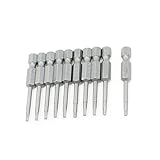 SODIAL(R) 10個六角6.35ミリメートルシャンク2ミリメートル先端ヘキサスクリュードライバインサートビット