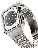 CASETYBOX アップルウォッチ バンド 一体型 メンズ ステンレス 40mm 41mm 44mm 45mm 49mm アップルウォッチ9 8 7 6 SE 5 4 ウルトラ1/2対応 (40mm/41mm/44mm/45mm/49mm)