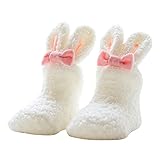 Ligangam キッズ靴下 ソックス ミドル丈 靴下 ミドルソックス 滑り止め 子供 赤ちゃん ３D立体 ウサギ お姫様 蝶結び もこもこ ベビー 幼児用 男の子 女の子 暖かい ガールズ ボーイズ