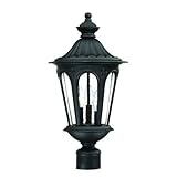 Acclaim 61567BK Marietta Collection 3-Light Post Mount Outdoor Light Fixture, Matte Black [並行輸入品]