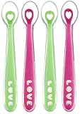 Munchkin Silicone Spoons (Total 4), Pink/Green ... by Munchkin