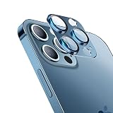 Apapeya For iPhone 13 Pro/iPhone 13 Pro Max用 カメラフィルム アルミ合金製＋強化ガラス レンズ全面保護 カメラカバー 0.25mm超薄 Apapeya 一体型レンズ保護フィルム レンズ保護ケース レンズ保護 フィルム 防爆裂 ・耐衝撃・スクラッチ防止・露出オーバー防止・高透過率・ケースに干涉なし（1枚）ブルー