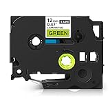 ブラザー テープ TZe-731 緑地黒文字 単品 幅さ12mm 長さ8m ピータッチキューブ機種対応 P-touch 互換品 ラミネート テープカートリッジ