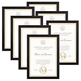 Serwrsw 賞状額縁 軽量 A4 額縁 フォトフレーム ポスター 賞状 写真 飾り ブラック セット 7枚 壁掛け 卓上用