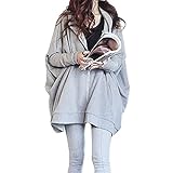 マタニティ 長袖 ゆったり パーカー フード マタニティー服 グレー サイズ フリー