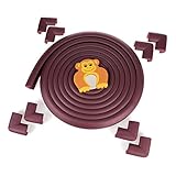 StarVast Child Safety Table Protectors, 15Feet Brown Childproofing Sharp Edge Protector and 8Pcs Bab