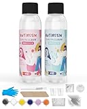 BUTIRESIN スクイーズレジン液 (4oz+4oz)スクイーズレジン スターターキット 1:1 重量比ミックス スクイーズ手作りキット DIY 減圧贈り物 子供 大人 原液 手芸 日本語の説明書