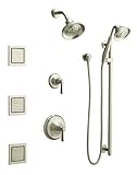 KOHLER K-10858-4-BN Bancroft Luxury Performance Showering Package, Vibrant Brushed Nickel [並行輸入品]