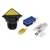 Baoblade Baoblaze ゲームボタン　ゲーム機 三角 アーケードボタン　LEDランプ付き　DC 12V電源をサポート　インストール簡単　便利　DIY 全５色選べる - 黄