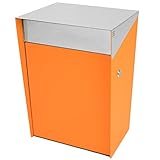 San Jose(サンノゼ) サンノゼ トール （壁掛けタイプ） 郵便ポスト ステンレス製 鍵付き おしゃれ 大型 アメリカンポスト 大容量 郵便受け 99.9％ 防水構造 日本製 オレンジ