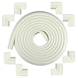 Beito コーナークッション 全長5m ＋ コーナーガード 8個 セーフティーグッズ 加厚型 (ホワイト)