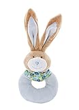 MousehouseギフトBaby Boys 'ソフトブルーLittle Bunny Rabbit Plush Rattle
