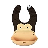 ポケット付きランチスタイ（お食事エプロン）★ベビー スタイ★よだれかけ baby bib (A)