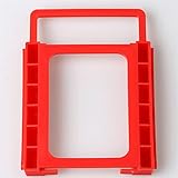 10個HDD/SSD用変換ブラケット 2.5 → 3.5変換プラスチックホルダー サイズ変換ブラケット 2.5“〜3.5”アダプタSSD HDDマウントブラケット2.5インチto 3.5インチプラスチックスタンド 2.5インチHDD/SSD変換マウンタ PC用 ノートブックHDD SSDソリッドステートドライブスタンド 赤 (A 10個)